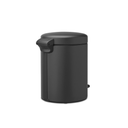 Brabantia Newicon Pedal Bin 5 L with Plastic Liner - Mineral Infinite Grey