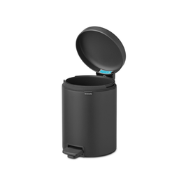 Brabantia Newicon Pedal Bin 5 L with Plastic Liner - Mineral Infinite Grey