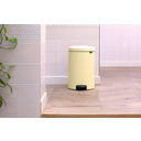 NewIcon - Pattumiera a Pedale 20 L con Inserto in Plastica - Mellow Yellow