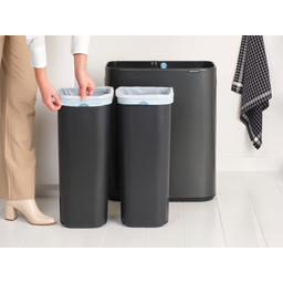 Bo Touch Bin 2 x 30 L with 2 Plastic Inserts - Confident Grey