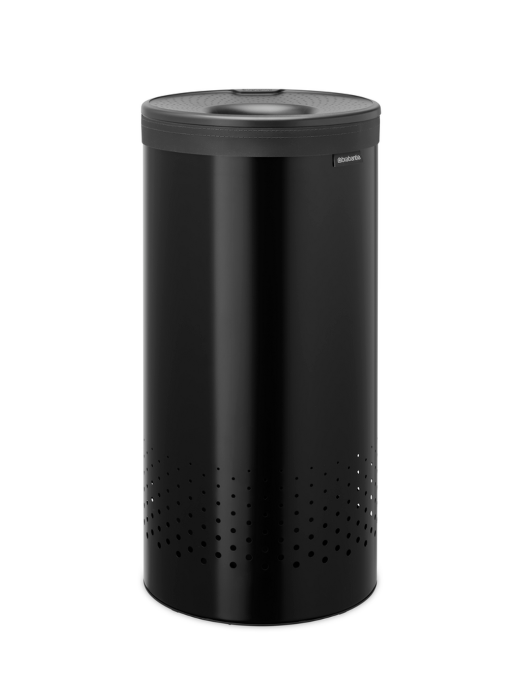 Brabantia Laundry Box with Plastic Lid - 35 Litres - Matt Black