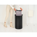 Brabantia Laundry Box with Plastic Lid - 60 Litres - Matt Black