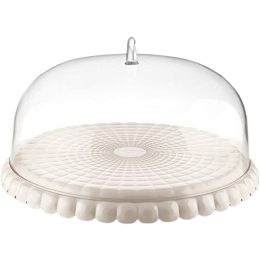 guzzini Tårtfat Tiffany med kupol, liten - vit