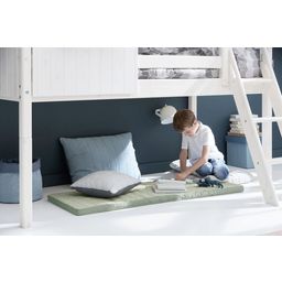 CLASSIC HOUSE polvisoka postelja s poševno lestvijo in 1/1 hiško Classic, 90x200 cm