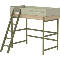 POPSICLE Loft Bed with an Inclined Ladder - Kiwi