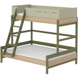 POPSICLE Family Bed with Inclined Ladder, 140 x 200 + 90 x 200 cm 