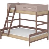 POPSICLE Family Bed with Inclined Ladder, 140 x 200 + 90 x 200 cm 