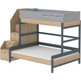 POPSICLE družinska postelja s stopnicami, 140x200 + 90x200 cm