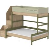 POPSICLE družinska postelja s stopnicami, 140x200 + 90x200 cm