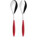 guzzini FEELING - Posate da Insalata - Clear Red