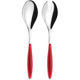 guzzini FEELING - Cubiertos de Ensalada - Clear Red