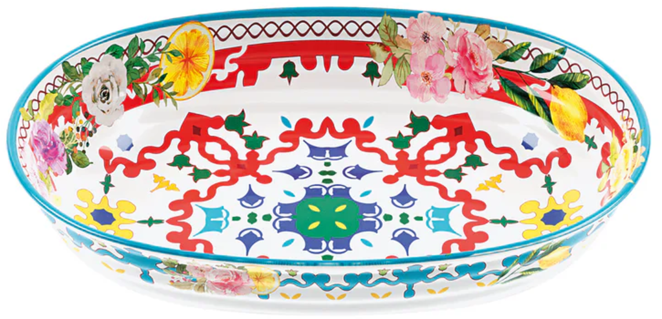guzzini "Flower & Lemon" Oval Serving Bowl