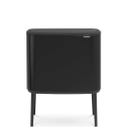 Bo Touch Bin 3x11 Litre with 3 Plastic Liners - Matt Black