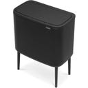 Bo Touch Bin 3x11 Litre with 3 Plastic Liners - Matt Black