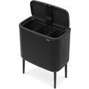 Bo Touch Bin 3x11 Litre with 3 Plastic Liners - Matt Black
