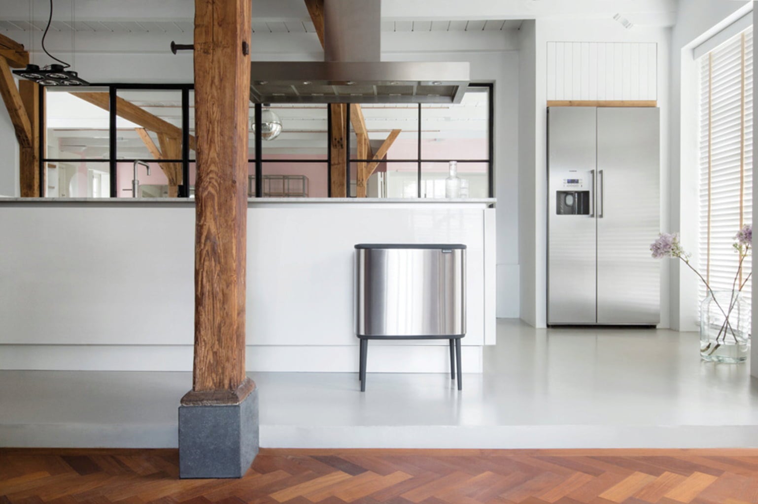 Brabantia Bo Touch Bin 3x11 L med 3 Plastinsatser - Matt Steel Fingerprint Proof