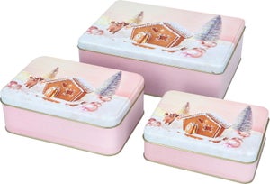MiraHome Lot De 3 Boîtes à Biscuits Rondes En PP Transparent - 1,5L, 2,5L, 5L - Design Maison Autrichienne - Lave-vaisselle, Micro-ondes, Congélateur