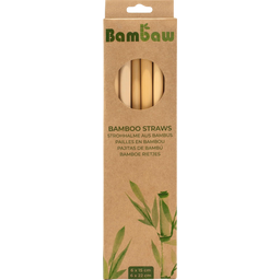 Bambaw Scatola di Cannucce in Bambù - 6 pezzi 14 cm / 6 pezzi 22 cm