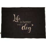 Hundematte, gefüttert - Life is better with a dog