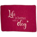 Couverture pour Animaux de Compagnie, Petite - Life is better with a dog - pink