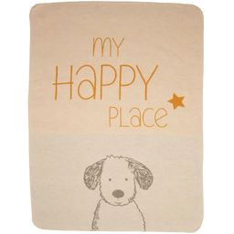 David Fussenegger Dog Blanket - my happy place - Raw White