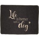 Pet Blanket, Small - Life is better with a dog - Anthracite