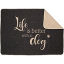 Pet Blanket, Small - Life is better with a dog - Anthracite