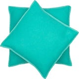 SYLT Uni Cushion Cover with Decorative Stitch, 50 x 50 cm