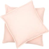 SYLT Uni Cushion Cover with Decorative Stitch, 40 x 40 cm
