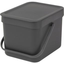 Brabantia Sort & Go 6 L Waste Bin - Grey