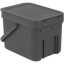 Brabantia Sort & Go 6 L Waste Bin - Grey