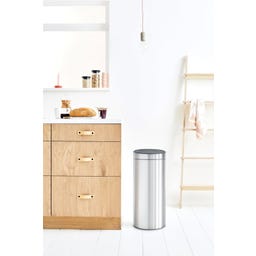 Poubelle Touch Bin New 30 L avec Seau Intérieur - Matt Steel