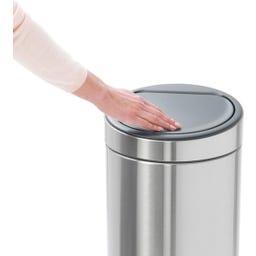 Brabantia Touch Bin New 30 L with a Plastic Liner - Matt Steel Fingerprint Proof
