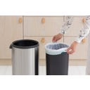 Brabantia Touch Bin New 30 L with a Plastic Liner - Matt Steel Fingerprint Proof