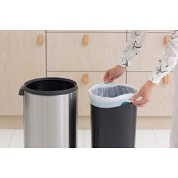Brabantia Touch Bin New 30 L with a Plastic Liner - Matt Steel Fingerprint Proof