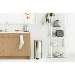 Brabantia Poubelle à Pédale Newicon 30L - Brilliant Steel
