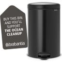 Treteimer Newicon 20 L mit Kunststoffeinsatz - Matt Black