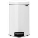 Poubelle à Pédale Newicon 12L avec Seau Intérieur Plastique, White