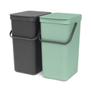 Brabantia Sort & Go - Pattumiera Integrata - 2 x 16 L