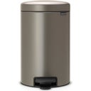 NewIcon - Pattumiera a Pedale 12 L con Inserto in Plastica - Platinum