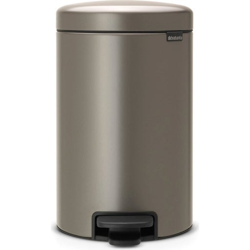 Treteimer Newicon 12 L mit Kunststoffeinsatz - Platinum