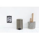 NewIcon - Pattumiera a Pedale 12 L con Inserto in Plastica - Platinum