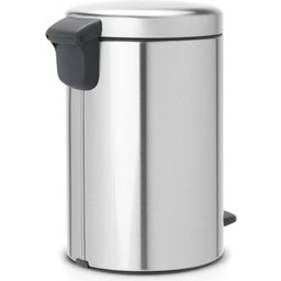 NewIcon - Pattumiera a Pedale 12 L con Inserto in Plastica - Matt Steel Fingerprint Proof