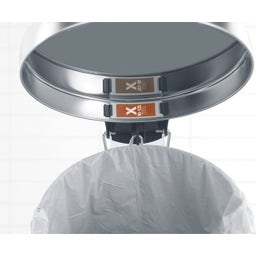 NewIcon - Pattumiera a Pedale 12 L con Inserto in Plastica - Matt Steel Fingerprint Proof