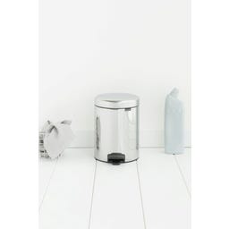 Brabantia NewIcon Pedaalemmer, 5 Liter - Brilliant Steel