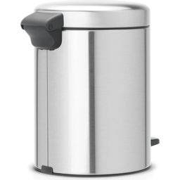 NewIcon - Pattumiera a Pedale 5 L con Inserto in Plastica - Matt Steel Fingerprint Proof