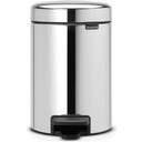 Treteimer Newicon 3 L mit Kunststoffeinsatz, Brilliant Steel