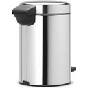 Treteimer Newicon 3 L mit Kunststoffeinsatz - Brilliant Steel