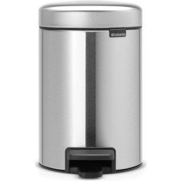Cubo con Pedal Newicon, 3 Litros, con Cubo Interior de Plástico - Matt Steel