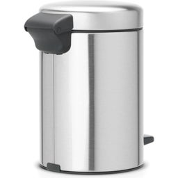 NewIcon - Pattumiera a Pedale 3 L con Inserto in Plastica - Matt Steel Fingerprint Proof